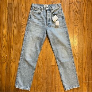 AGOLDE 90s mid rise loose fits jeans size 23 semi tropic